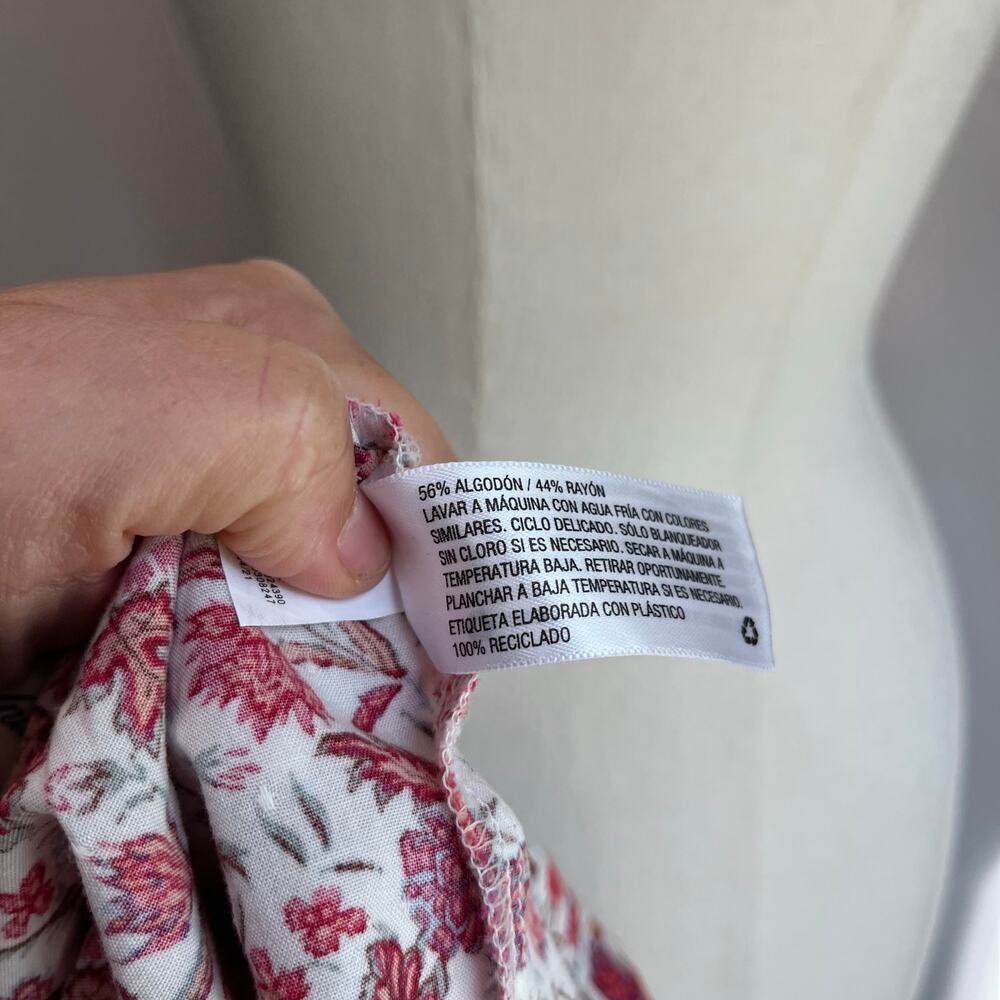 Universal Thread Red Ditzy Boho Peasant Floral Bl… - image 5